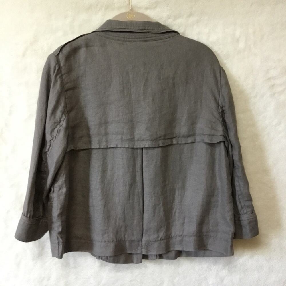 Coldwater Creek Gray Linen Jacket - Picture 5 of 7